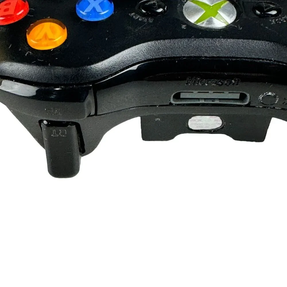 Microsoft Xbox 360 Wireless Controller Black Model 1403 No Battery Cover